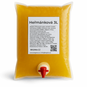 Heřmánkový čaj s třtinovým cukrem a čerstvou citronovou šťávou
