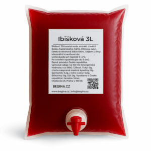 Ibiškový nápoj s třtinovým cukrem a čerstvou limekou Begina.cz