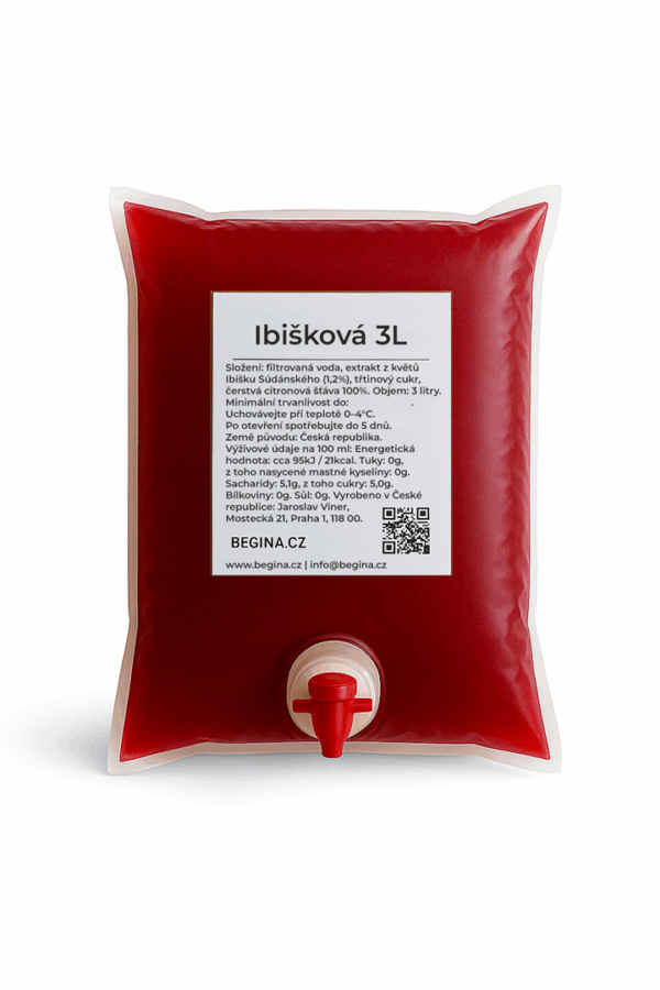 Ibiškový nápoj s třtinovým cukrem a čerstvou limekou Begina.cz